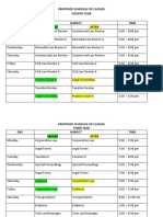 Schedule of Classes