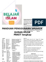 Panduan Penggunaan Speaker Qurani Baru 2018