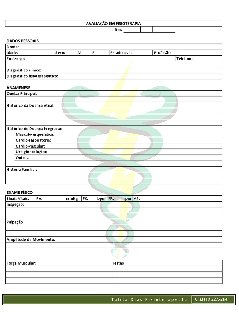 Arquivo avaliação fisioterapia