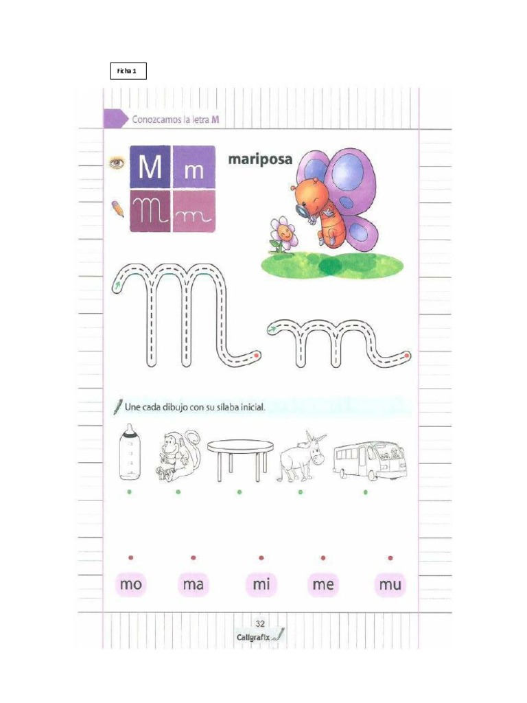 Fichas Letra M | PDF
