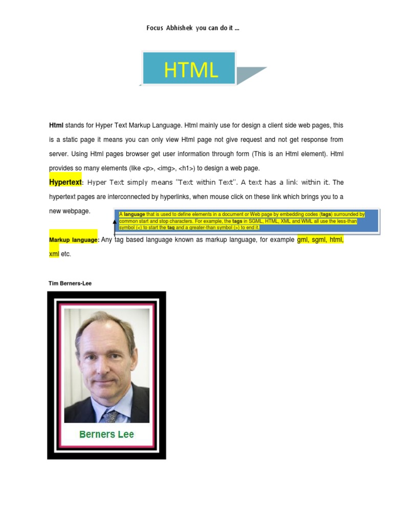 HTML Concept | PDF | Html Element | Html