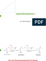 Lipid Metabolism I: Dr. Kevin Ahern