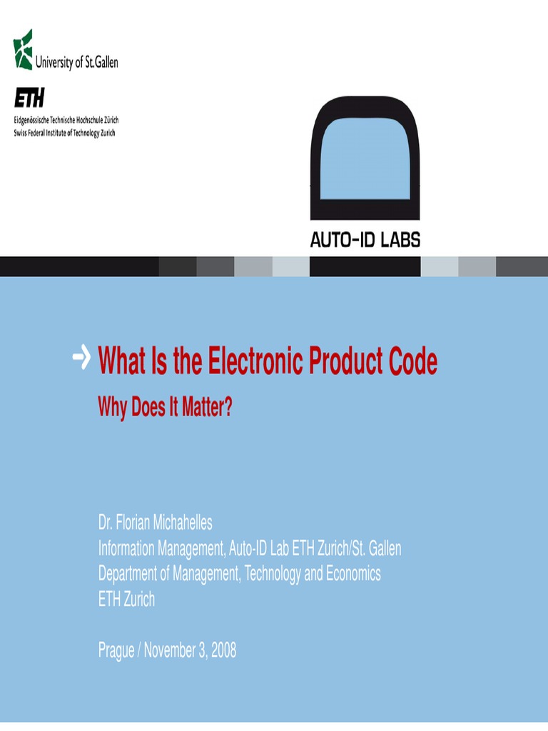 The Epc Pdf Pdf Radio Frequency Identification Information Technology