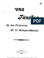 Corona Funebre de Los Proceres de La Independencia