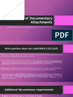 Uniformity of Documentary Attachments