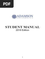 Adamson University Student Manual 2018 PDF