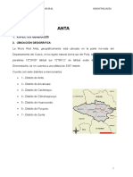 Informe de internado rural Anta: aspectos generales, ubicación, etimología e historia