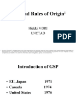 GSP and Rules of Origin: Hideki MORI Unctad