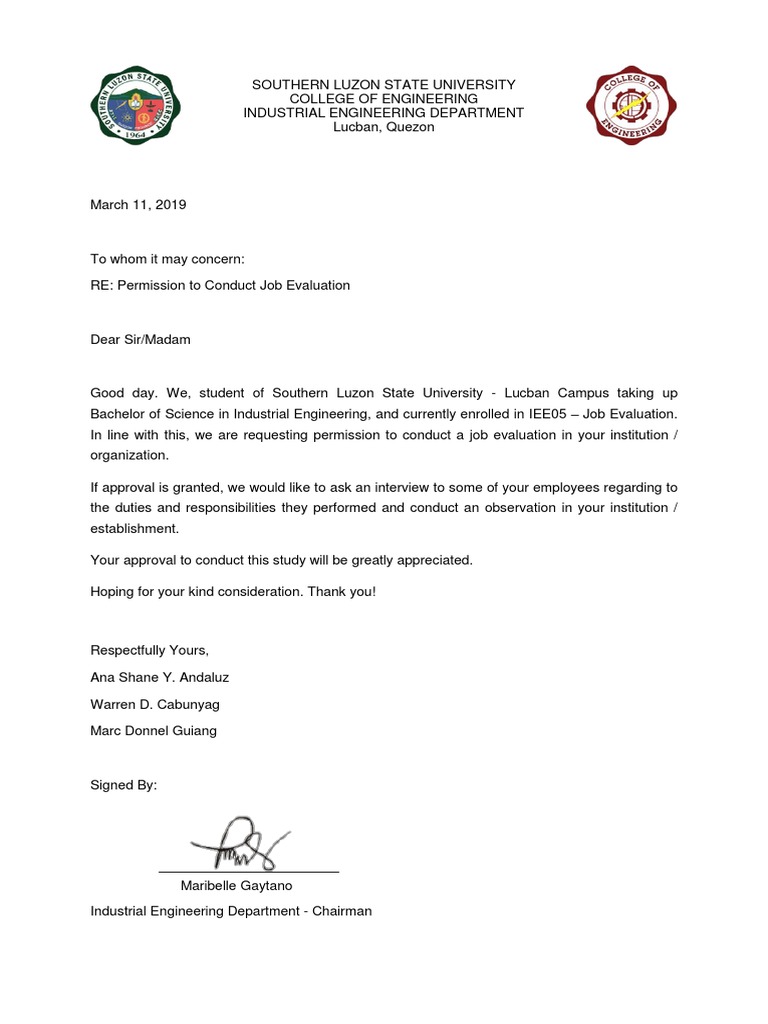 Letter of Permission New | PDF
