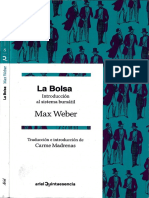 Weber, Max - La Bolsa PDF