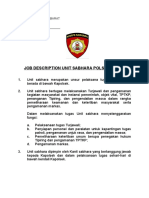 Job Description Unit Sabhara Polsek Cililin: Polri Daerah Jawa Barat Resor Cimahi Sektor Cililin