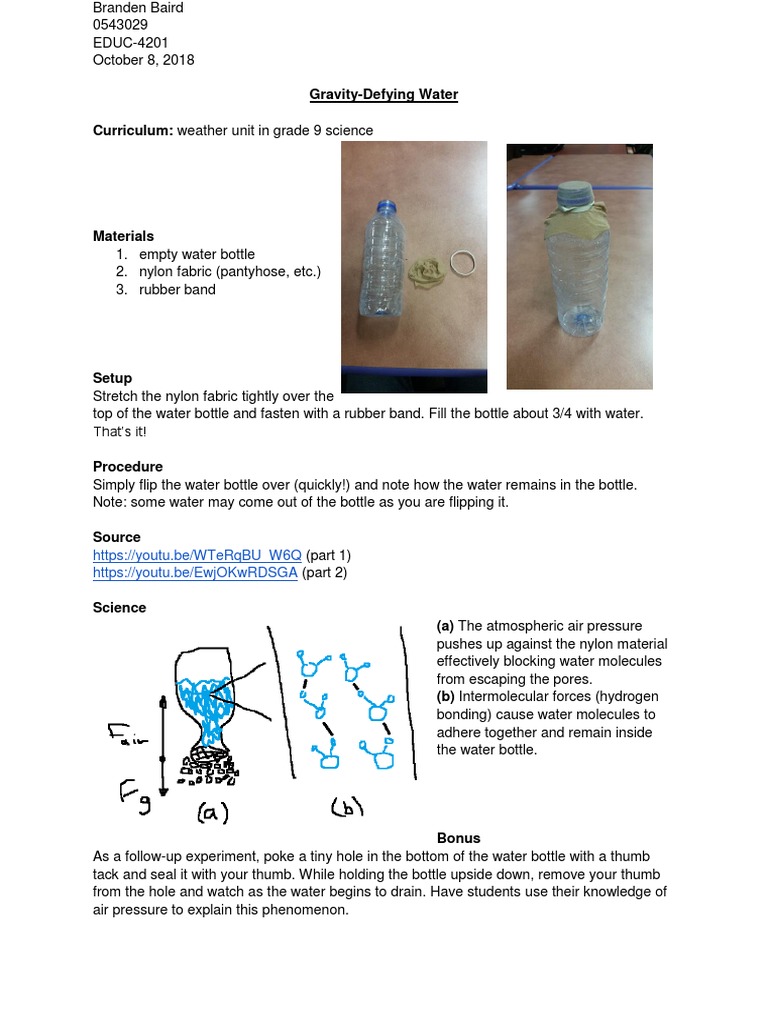 GravityDefying Water PDF