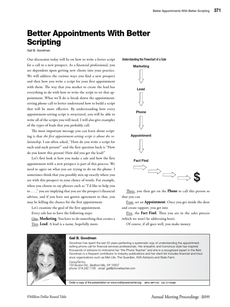 Better Appointments With Better Scripting: Lationship. I Am Often Asked ...