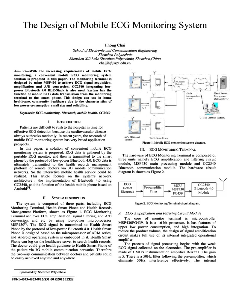 The Design of Mobile Eeg Monitoring System: Jihong Chai | PDF ...