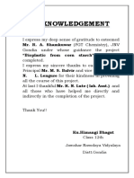 Acknowledgement: Mr. R. A. Shamkuwar (PGT Chemistry), JNV "Bioplastic From Corn Starch" Has Been