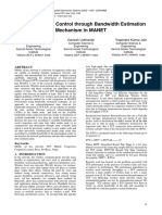 TCP Congestion Control Through Bandwidth Estimation Mechanism in MANET