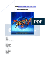 Pandora Box Game List