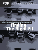 Effective Superintendents Effective Boards Finding the Right Fit