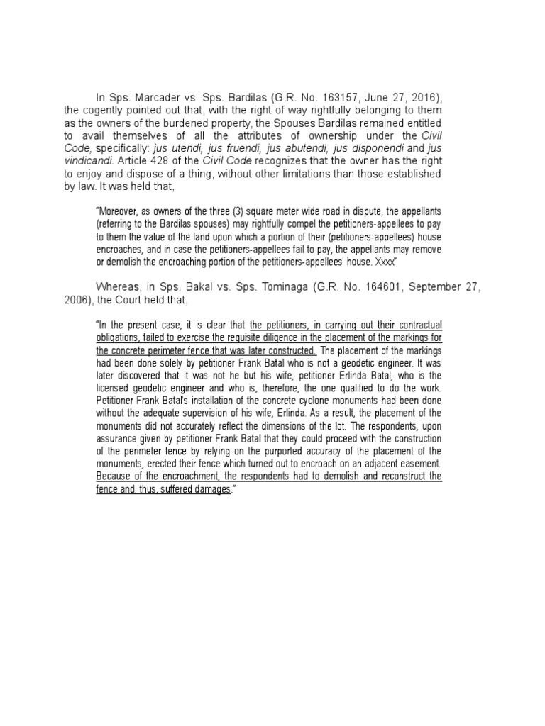 Property Rights and Encroachment Cases | PDF | Politics | Law
