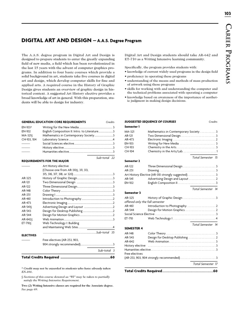 Digital Art and Design A.A.S. Program | PDF | Graphic Design | Graphics