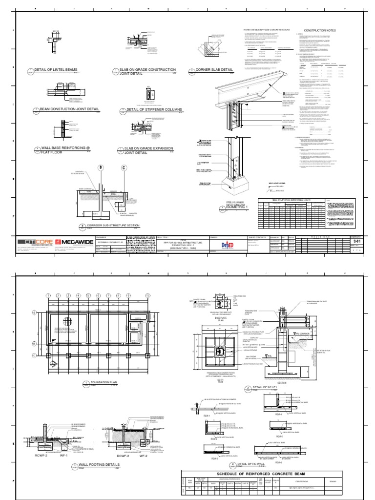 CHB Wall Stiffener Column Details | PDF | Concrete | Beam (Structure)