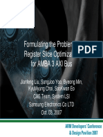 Formulating The Problem of Register Slice Optimization For AMBA 3 AXI Bus