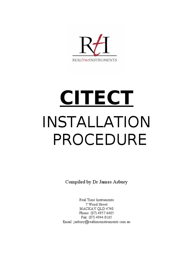 COALSCAN CITECT Installation Guide | PDF | Computing Platforms ...