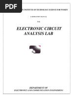 Electronic Circuit Analysis Lab: Sumathi Reddy Institute of Technology Science For Women