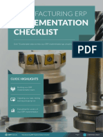 Manufacturing Erp Implementation Checklist PDF