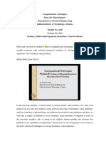 Computational Techniques Prof. Dr. Niket Kaisare Department of Chemical Engineering Indian Institute of Technology, Madras