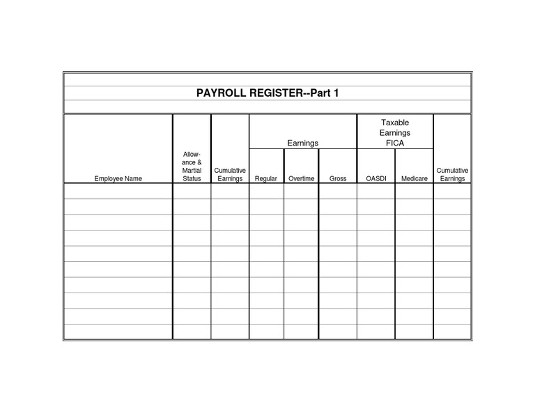Understanding Payroll Registers | PDF