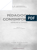 Pedagogia Contemporana G G.Antonescu PDF