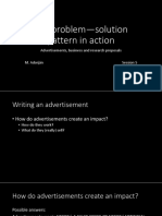 Problem-Solution Pattern in Ads, Proposals