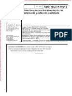 ISO - TR10013 - Diretrizes para A Documentação de SG