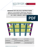 Memoria de Cálculo IE CARLOS NORIEGA JIMENEZ - PABELLÓN 5 PDF