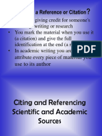 What Is A Reference or Citation: Material You Use To Its Author