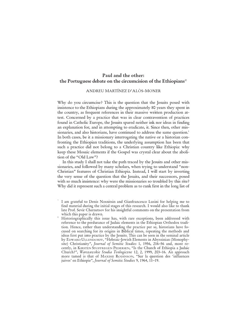 The Origins of the "Circumcision Problem PDF Paul The Apostle