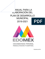 Manual para La Elaboración Del Plan de Desarrollo Municipal 2019 - 2021 PDF