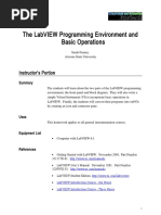 The LabVIEW Programming Environment and Basic Operations