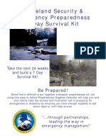 (FEMA - Emergency. Disaster. Preparedness - Survival.) 7 Day Supply Calendar