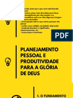 Planejamento Pessoal e Produtividade P/ Glória de Deus