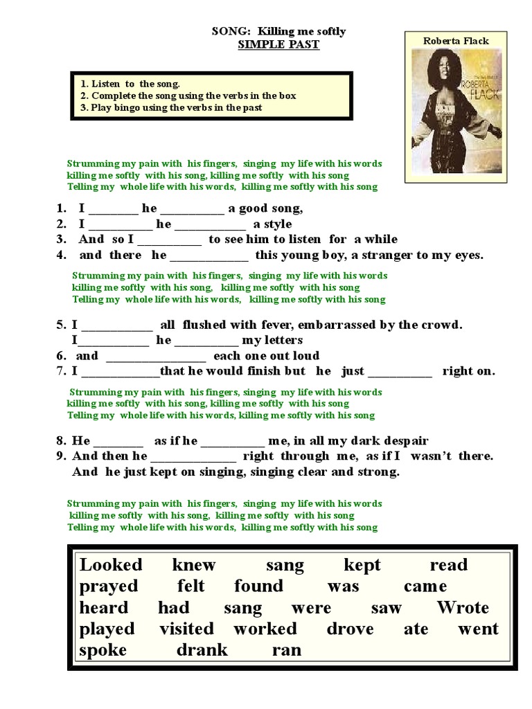 Teaching With Songs Past Simple Activities With Music Songs Nursery ...