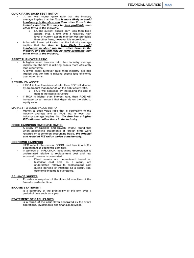 Key Financial Ratios Explained | PDF | Book Value | Revenue