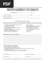 REPORTE DE CONDUCTA