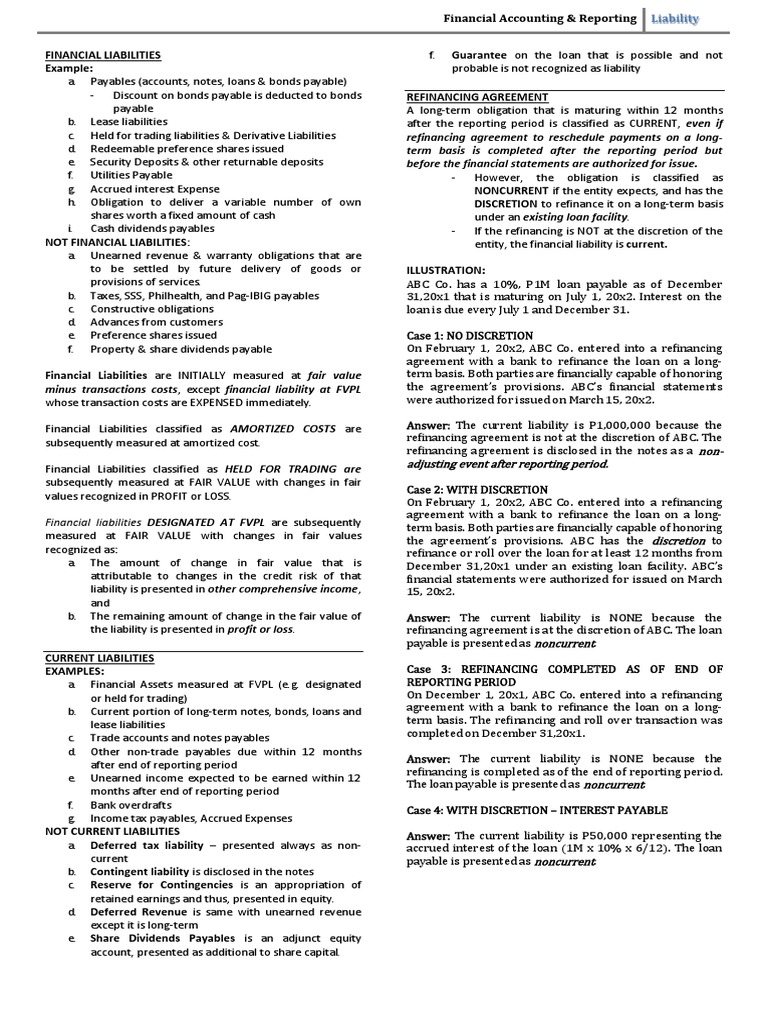 Financial Accounting and Reporting | PDF | Refinancing | Fair Value