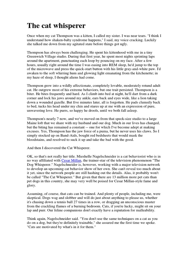 The Cat Whisperer PDF Cats Aggression