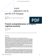 French Comprehension of English Regional Accents