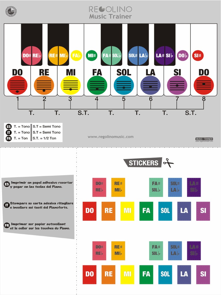 Stickers Piano para Niños | PDF