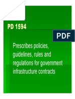 Prescribes Policies, Guidelines, Rules and Regulations For Government Infrastructure Contracts