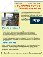 Safety Learning Event S G: Failure of Gantry Walkway